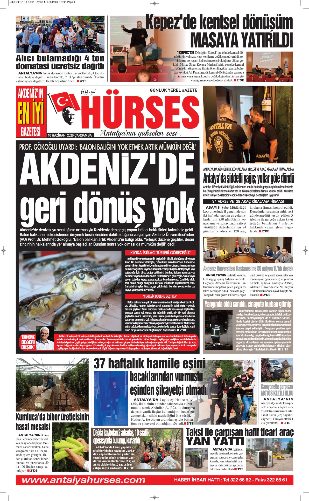 ANTALYANIN YÜKSELEN SESİ HÜRSES 10 HAZİRAN 2026
