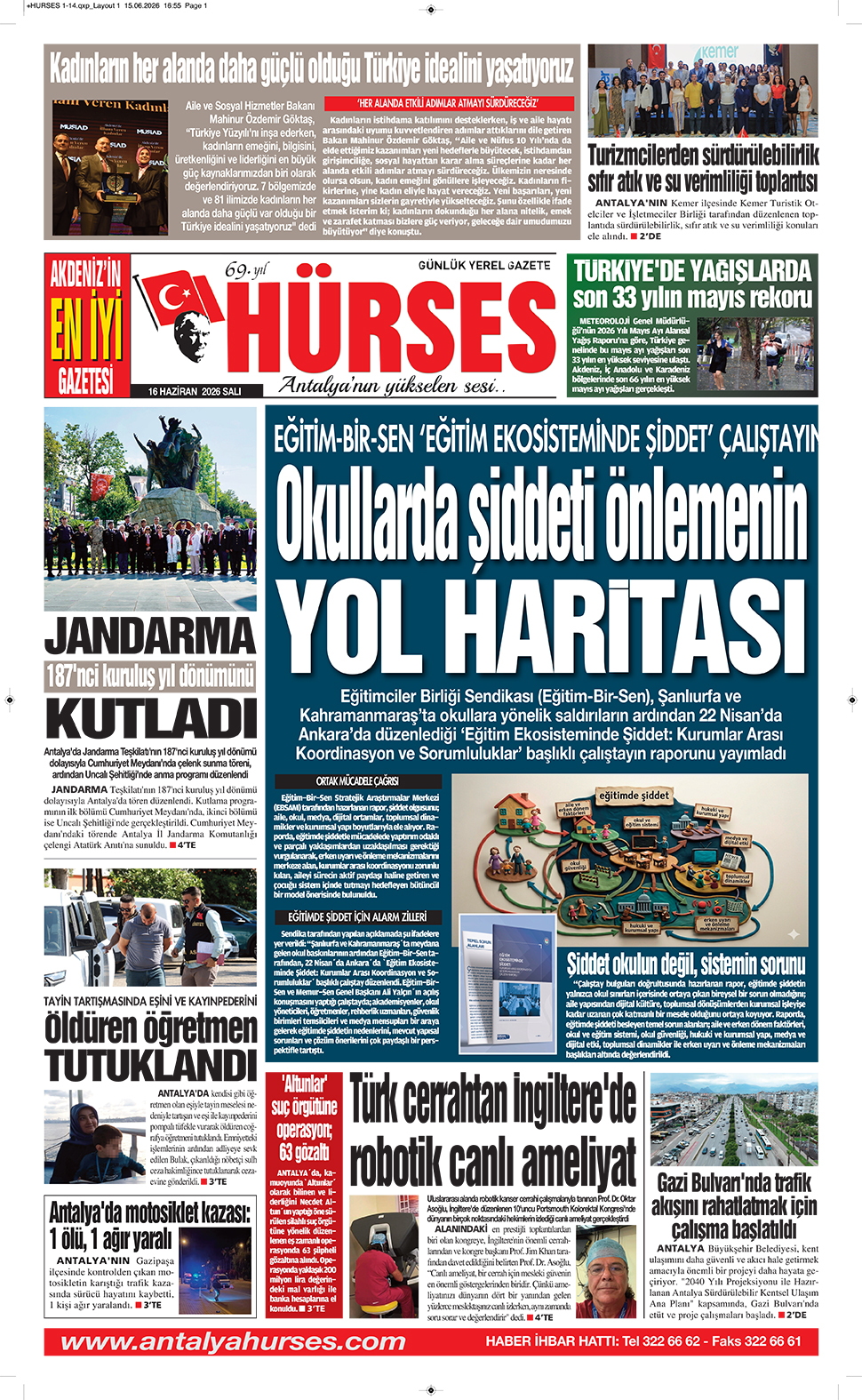 ANTALYANIN YÜKSELEN SESİ HÜRSES 16 HAZİRAN 2026