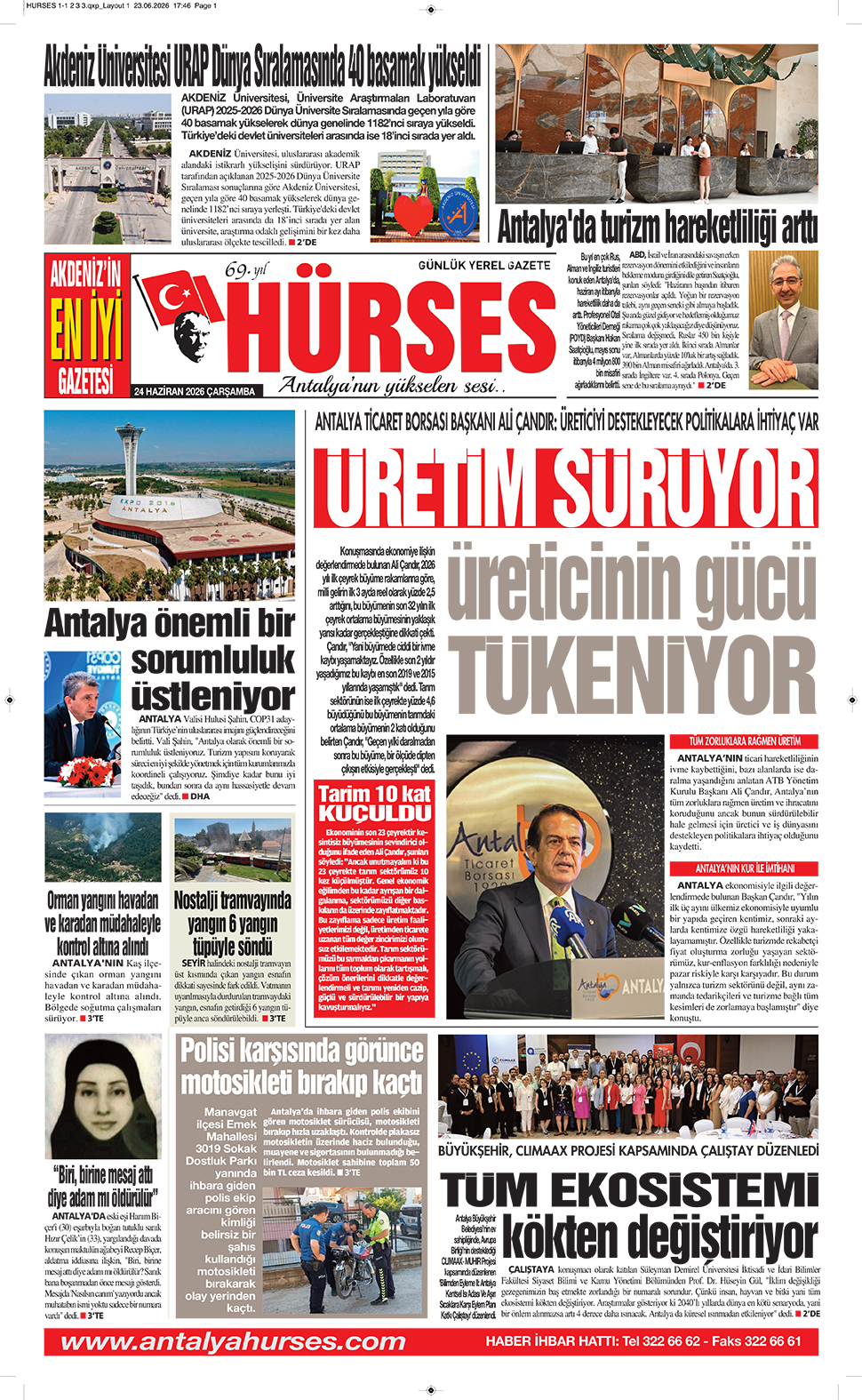 ANTALYANIN YÜKSELEN SESİ HÜRSES 24 HAZİRAN 2026
