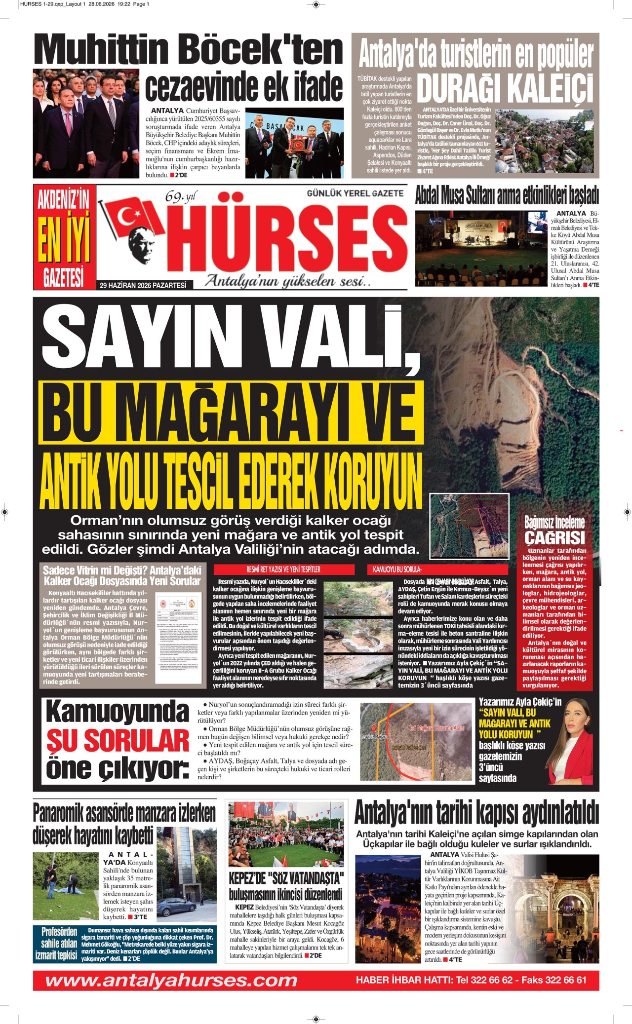 ANTALYANIN YÜKSELEN SESİ HÜRSES 27 HAZİRAN 2026