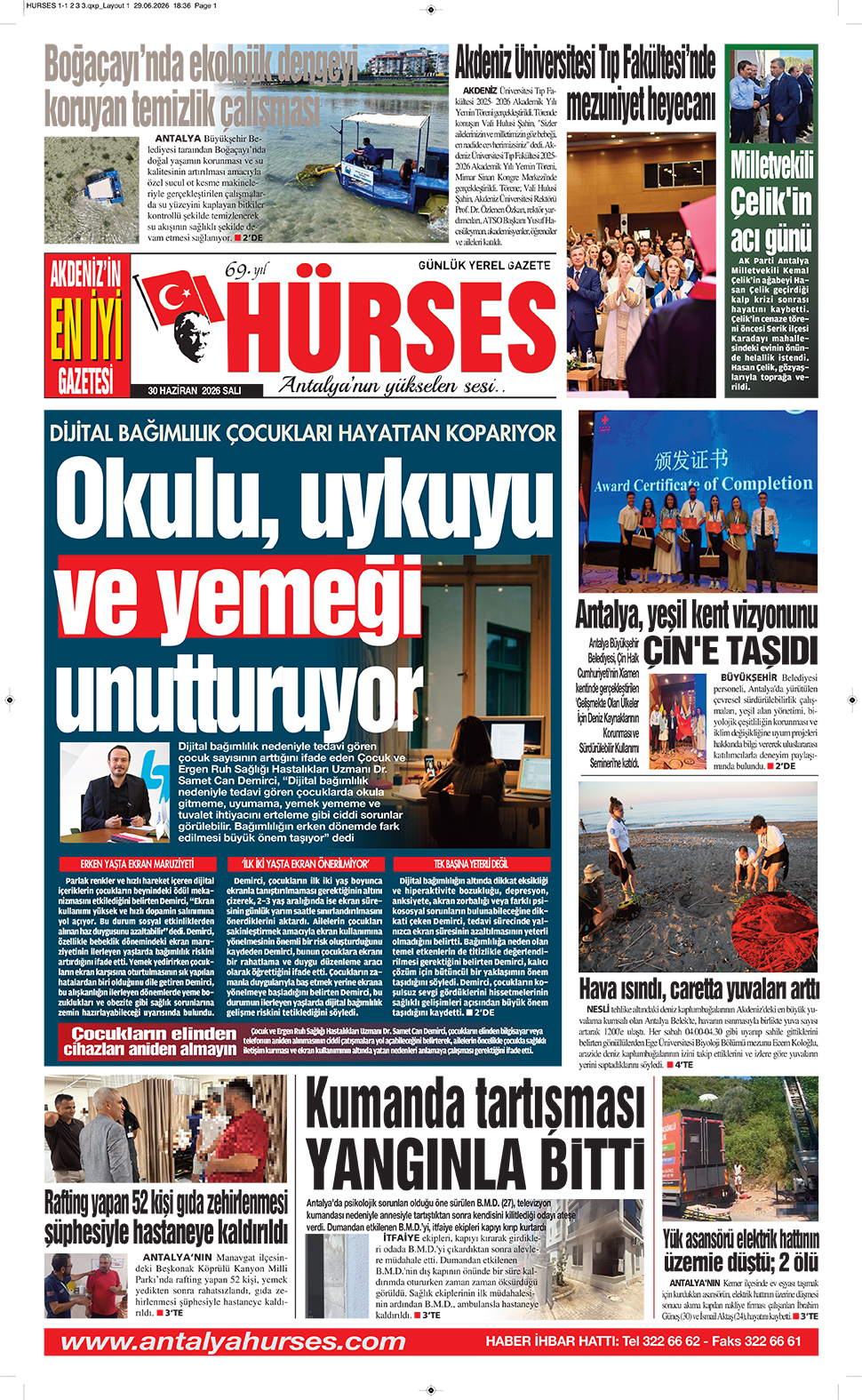 ANTALYANIN YÜKSELEN SESİ HÜRSES 30 HAZİRAN 2026