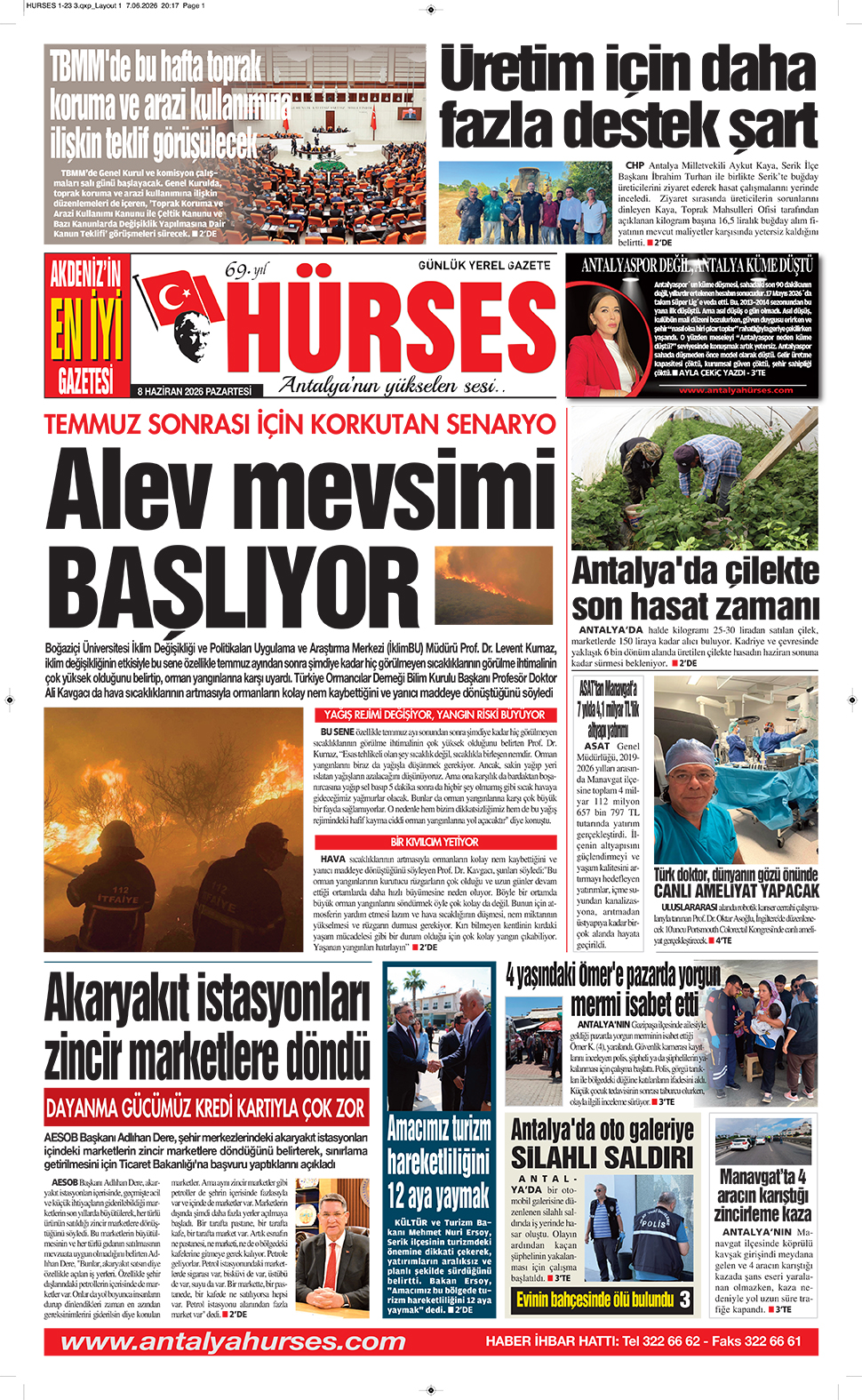ANTALYANIN YÜKSELEN SESİ HÜRSES 8 HAZİRAN 2026