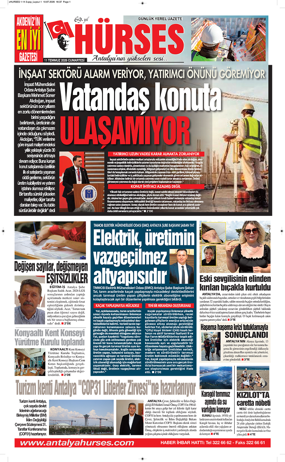 ANTALYANIN YÜKSELEN SESİ HÜRSES 11 TEMMUZ 2026