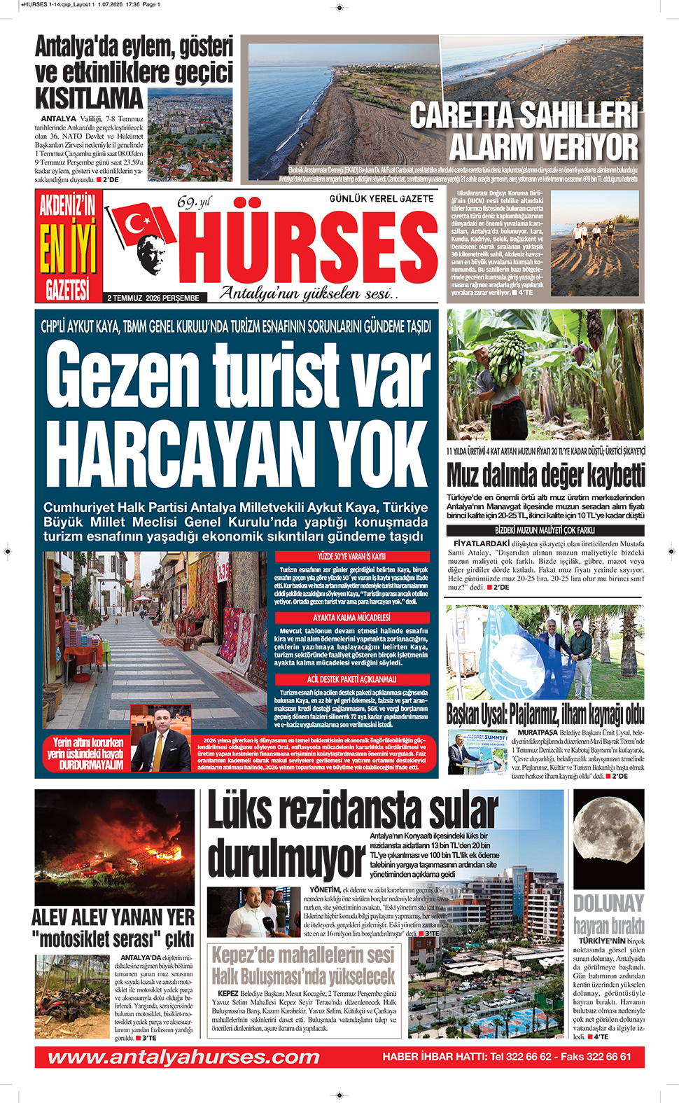 ANTALYANIN YÜKSELEN SESİ HÜRSES 2 TEMMUZ 2026