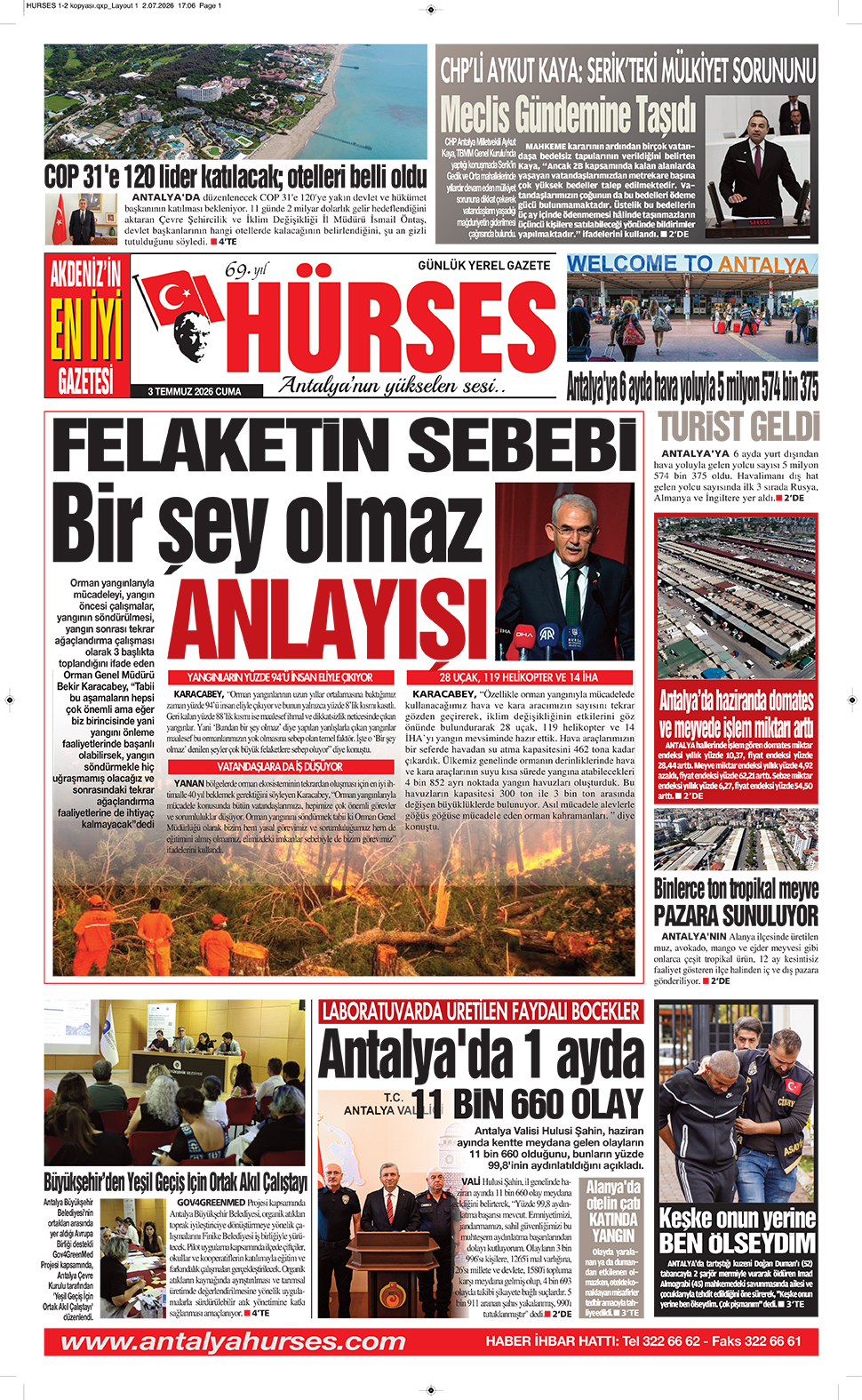 ANTALYANIN YÜKSELEN SESİ HÜRSES 3 TEMMUZ 2026