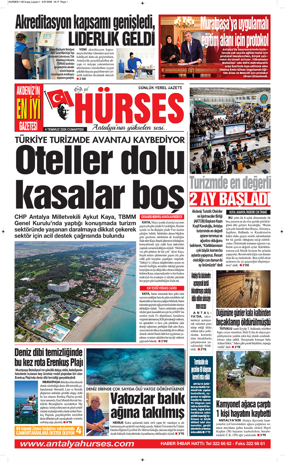 ANTALYANIN YÜKSELEN SESİ HÜRSES 4 TEMMUZ 2026