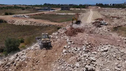 Aksu’da yeni imar yolu çalışmaları