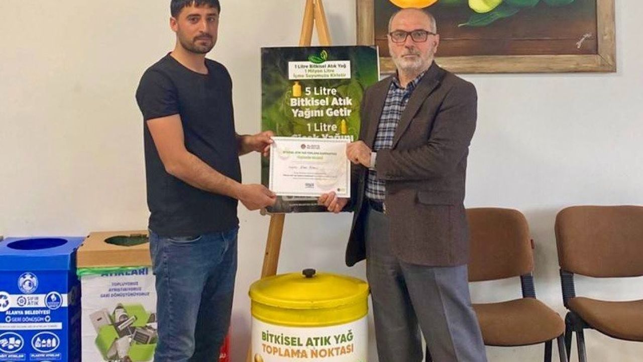 Alanya’da 3 ayda 572 litre atık yağ geri dönüşüme kazandırıldı