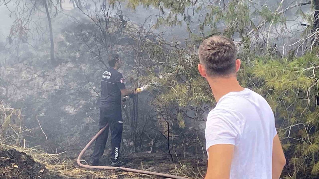 Antalya’da ormanlık alandaki yangın büyümeden söndürüldü