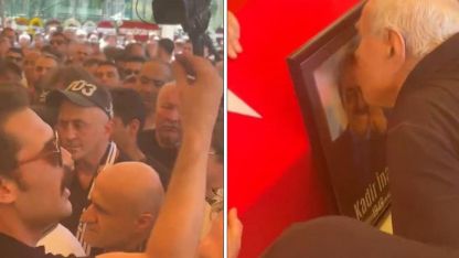 Fotoğrafını öpüp veda etti: İlyas Salman, Kadir İnanır'ın tabutu başında gözyaşlarına boğuldu