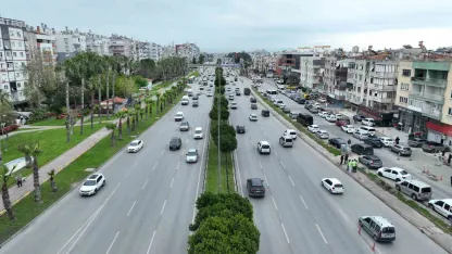 Gazi Bulvarı’nda trafik akışını rahatlatmak için çalışma başlatıldı